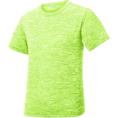 Custom Sport-Tek Youth PosiCharge Electric Heather Tee. Lime Shock Ele