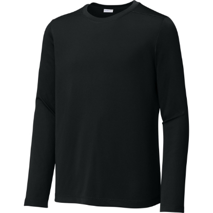 Custom Sport-Tek Youth Posi-UV Pro Long Sleeve Tee. Black