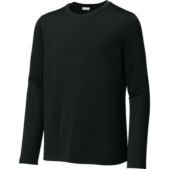 Custom Sport-Tek Youth Posi-UV Pro Long Sleeve Tee. Black
