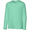 Custom Sport-Tek Youth Posi-UV Pro Long Sleeve Tee. Bright Seafoam Green