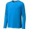 Custom Sport-Tek Youth Posi-UV Pro Long Sleeve Tee. Sapphire Blue
