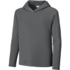 Custom Sport-Tek Youth Posi-UV Pro Long Sleeve Hoodie Dark Smoke Gray