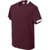 Custom Sport-Tek Youth Club Short Sleeve Crew Maroon Red/White