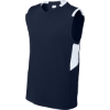 Custom Sport-Tek Youth Club Sleeveless V-Neck True Navy Blue/White