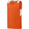Custom Sport-Tek Youth Club Track Tank Deep Orange/White