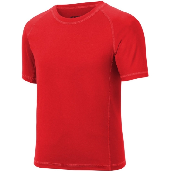 Custom Sport-Tek Youth Rashguard Tee. True Red
