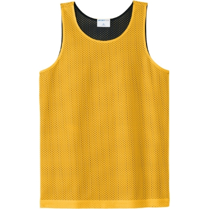 Custom Sport-Tek Youth PosiCharge Reversible Mesh Tank Gold/Black