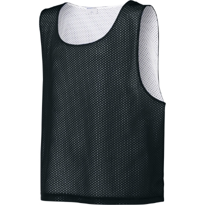 Custom Sport-Tek Youth Lacrosse Reversible Pinnie Black/White