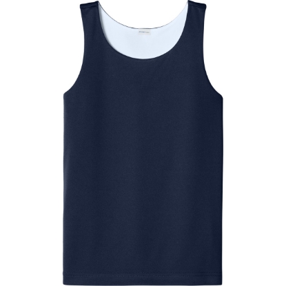 Custom Sport-Tek Youth PosiCharge Competitor Rev Tank True Navy Blue/White