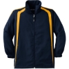 Custom Sport-Tek Youth Colorblock Raglan Jacket. True Navy Blue/Gold