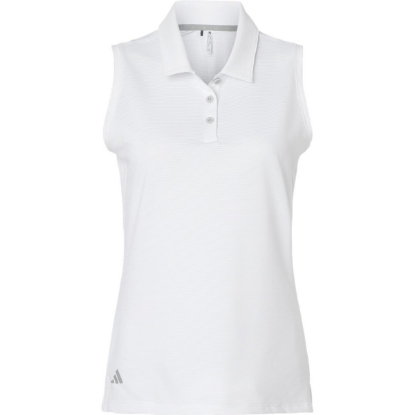Custom Womens Ottoman Sleeveless Polo White