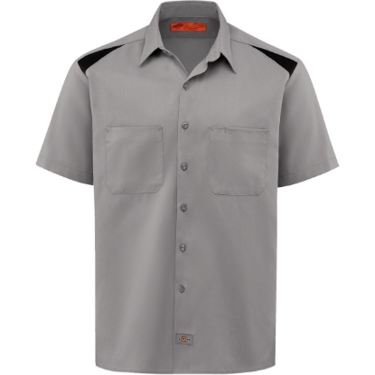 Custom Mens Short Sleeve Performance Team Shirt Smoke/ Black