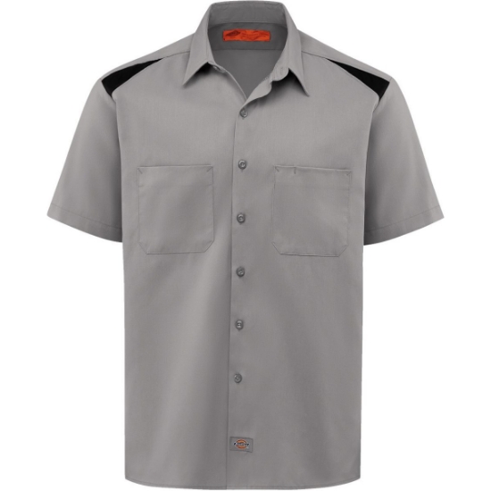 Custom Mens Short Sleeve Performance Team Shirt Smoke/ Black