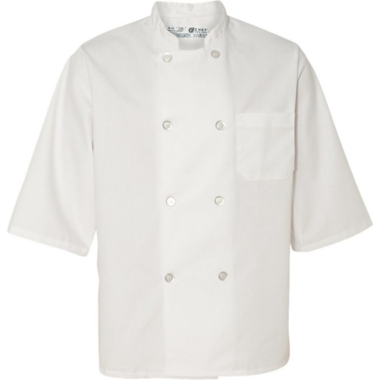 Custom Half Sleeve Chef Coat White