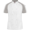 Custom Womens Airflow Raglan Chef Coat White/ Grey Mesh