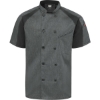 Custom Airflow Raglan Chef Coat Charcoal Heather/ Charcoal/ Black Mesh