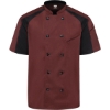 Custom Airflow Raglan Chef Coat Merlot Heather/ Black Mesh