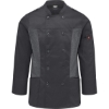 Custom Womens Deluxe Airflow Chef Coat Charcoal