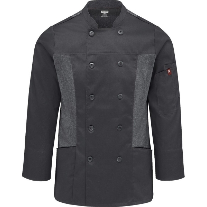 Custom Womens Deluxe Airflow Chef Coat Charcoal