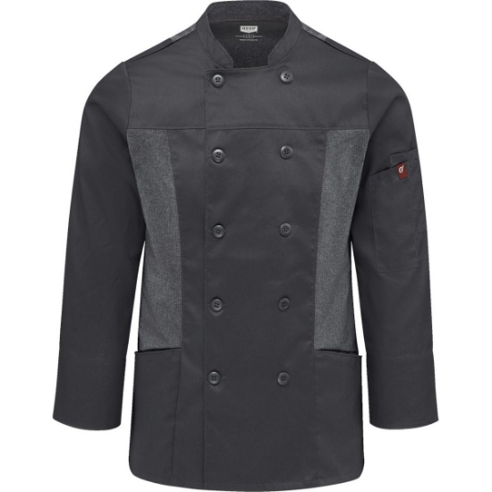 Custom Womens Deluxe Airflow Chef Coat Charcoal
