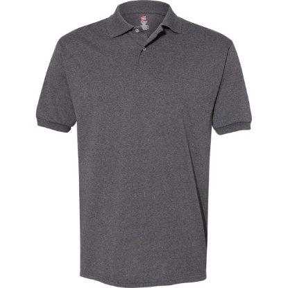 Custom Mens EcoSmart® Jersey Polo Charcoal Heather