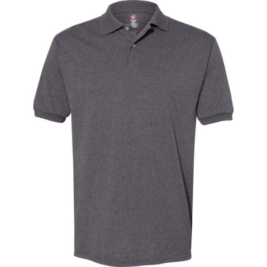 Custom Mens EcoSmart® Jersey Polo Charcoal Heather