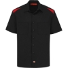 Custom Mens Tall Short Sleeve Performance Team Shirt Black/ English Red