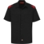 Custom Mens Tall Short Sleeve Performance Team Shirt Black/ English Red