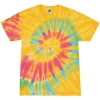 Custom Unisex Multi-Color Tie-Dyed T-Shirt Aurora