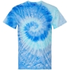 Custom Unisex Multi-Color Tie-Dyed T-Shirt Blue Jerry