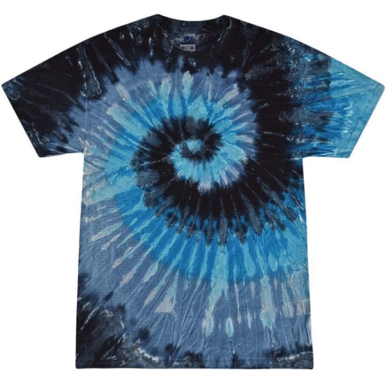 Custom Unisex Multi-Color Tie-Dyed T-Shirt Evening Sky