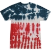 Custom Unisex Multi-Color Tie-Dyed T-Shirt Flag