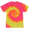 Custom Unisex Multi-Color Tie-Dyed T-Shirt Fluorescent Swirl