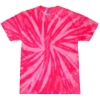 Custom Unisex Multi-Color Tie-Dyed T-Shirt Neon Bubblegum