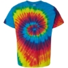 Custom Unisex Multi-Color Tie-Dyed T-Shirt Reactive Rainbow