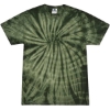 Custom Unisex Multi-Color Tie-Dyed T-Shirt Spider Green