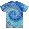 Custom Youth Multi-Color Tie-Dyed T-Shirt Blue Jerry