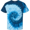 Custom Youth Multi-Color Tie-Dyed T-Shirt Blue Ocean