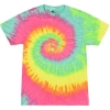 Custom Youth Multi-Color Tie-Dyed T-Shirt Minty Rainbow