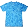 Custom Youth Multi-Color Tie-Dyed T-Shirt Neon Blueberry