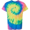 Custom Youth Multi-Color Tie-Dyed T-Shirt Neon Rainbow