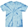 Custom Youth Multi-Color Tie-Dyed T-Shirt Spider Baby Blue