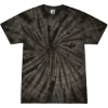 Custom Youth Multi-Color Tie-Dyed T-Shirt Spider Black