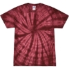 Custom Youth Multi-Color Tie-Dyed T-Shirt Spider Burgundy