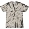 Custom Youth Multi-Color Tie-Dyed T-Shirt Spider Grey
