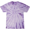 Custom Youth Multi-Color Tie-Dyed T-Shirt Spider Lavender
