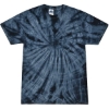 Custom Youth Multi-Color Tie-Dyed T-Shirt Spider Navy