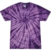 Custom Youth Multi-Color Tie-Dyed T-Shirt Spider Purple