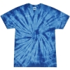 Custom Youth Multi-Color Tie-Dyed T-Shirt Spider Royal