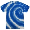 Custom Youth Multi-Color Tie-Dyed T-Shirt Swirl Blue
